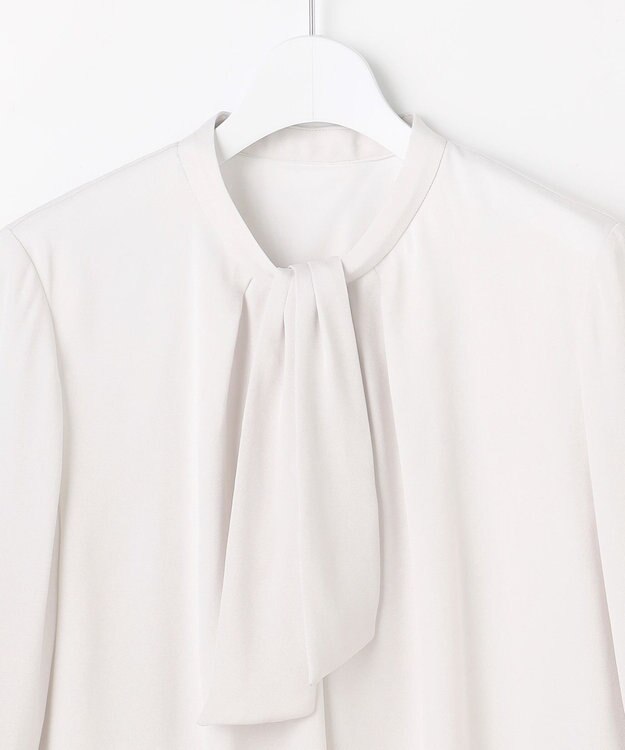 J.PRESS LADIES S バックサテンジョーゼット カットソー ライトグレー系