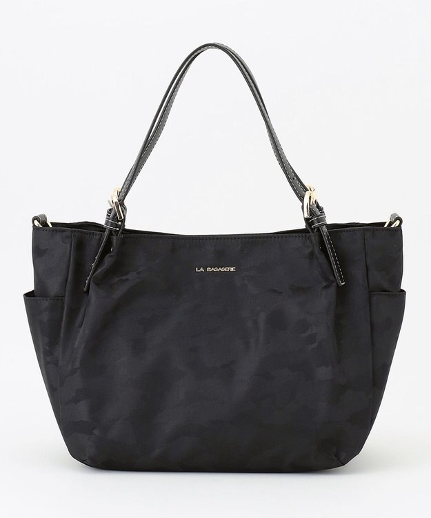 LA BAGAGERIE シャドージャカード 2WAYミニトートバッグ ブラック