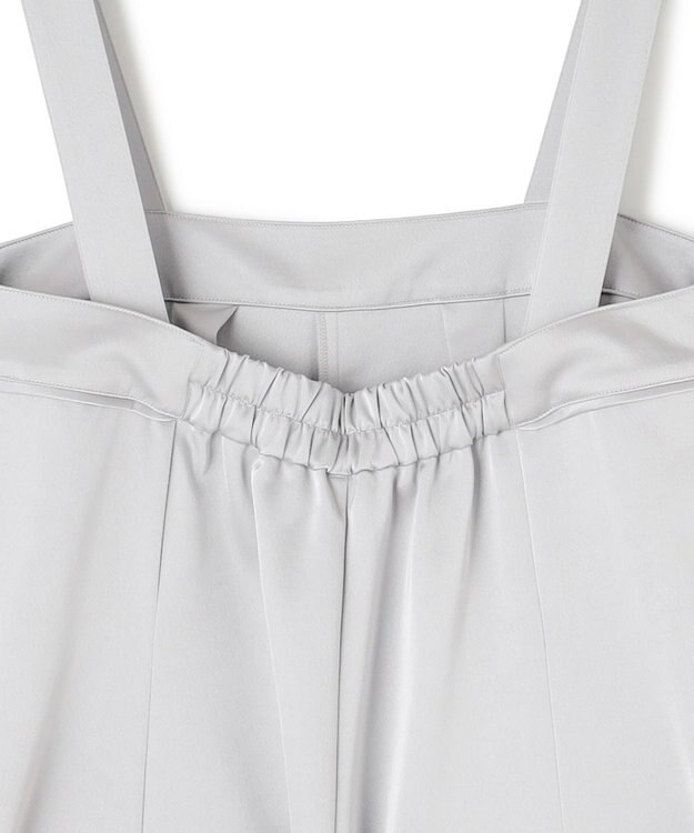 uncrave シャイニーダブルサテン オールインワン シルバーグレー