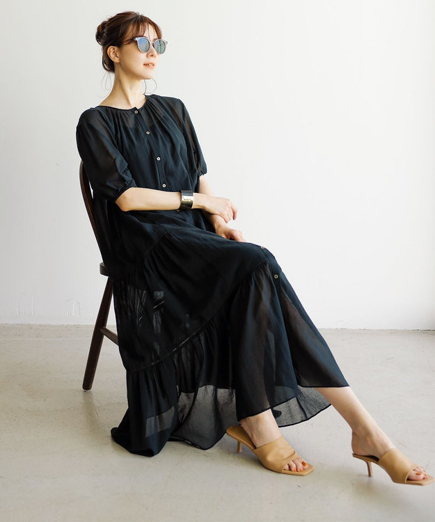 UNFILO コットン２WAYワンピース ブラック系