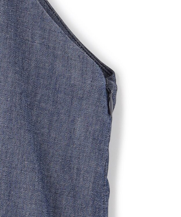 ICB 【洗える】PlaXコットンソフトデニム キャミソールワンピース インディゴ系