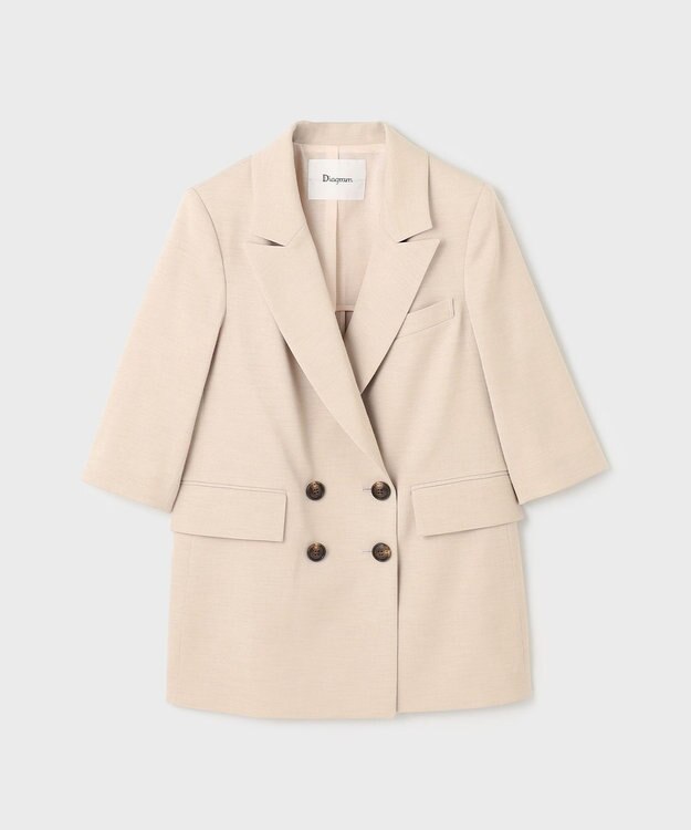 GRACE CONTINENTAL スラブストレッチテーラージャケット ベージュ