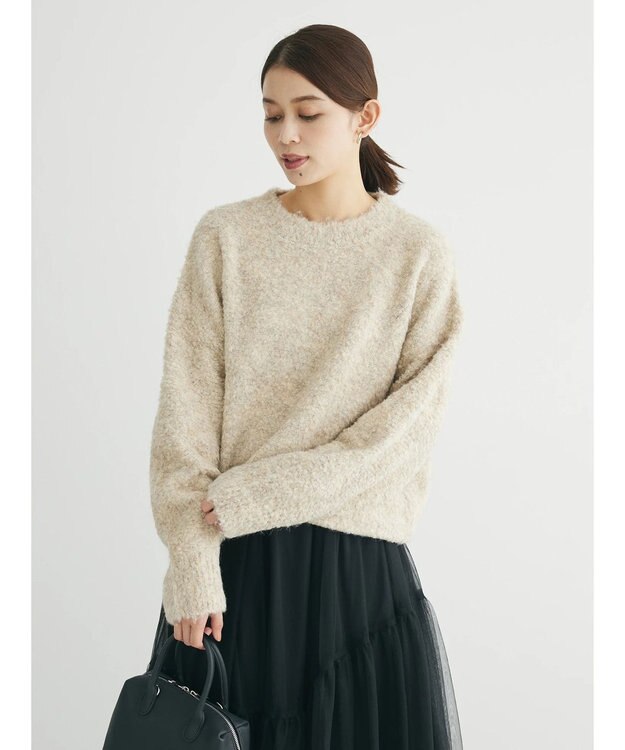 Green Parks ブークレーニットプルオーバー Beige