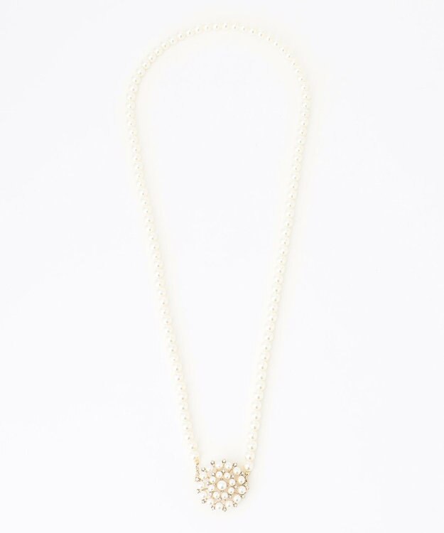 ANY 【2セット】【2WAY】パールブローチ付ネックレス ライトゴールド