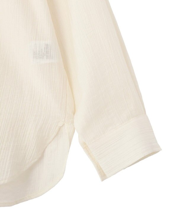 Green Parks シアーフードシャツ Ivory