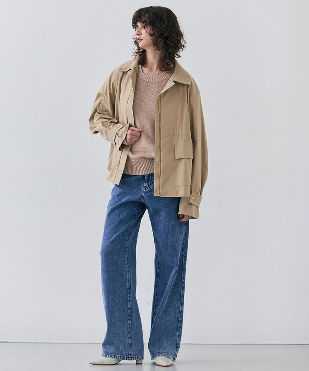 BEIGE， 【Precious 4月号掲載】IBERIS / スタンドカラーブルゾン Beige