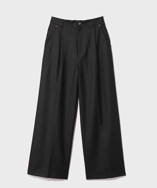 GRACE CONTINENTAL ウールワイドパンツ ブラック