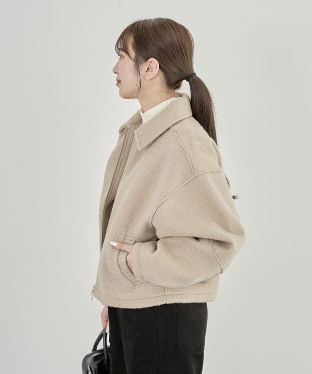 Green Parks ・ＥＬＥＮＣＡＲＥ　ＤＵＥ　ブークレＷ－ＺＩＰブルゾ Beige