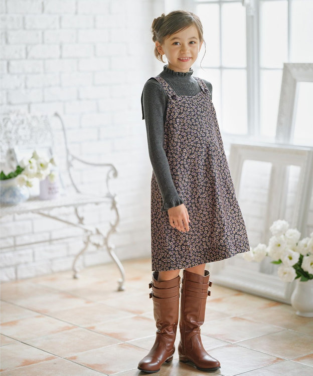 組曲 KIDS 【19-24㎝】ロングブーツ キャメル系