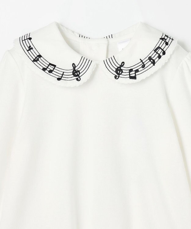 ANY KIDS 音符ブラウス オフホワイト