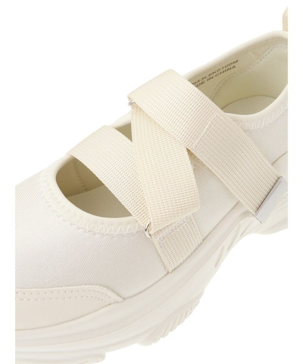 Green Parks ＲＵＰＩＳ．　クロスベルトスニーカー Ivory