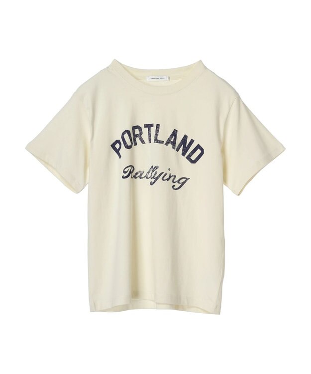 AMERICAN HOLIC ＰＯＲＴＬＡＮＤロゴカットプルオーバー Off White