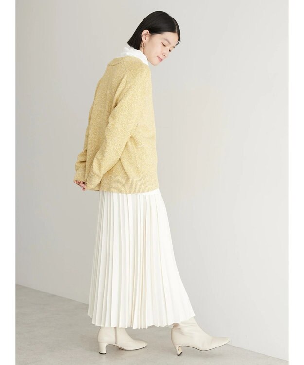 AMERICAN HOLIC ＭＩＸＶネックニットカーディガン Mustard