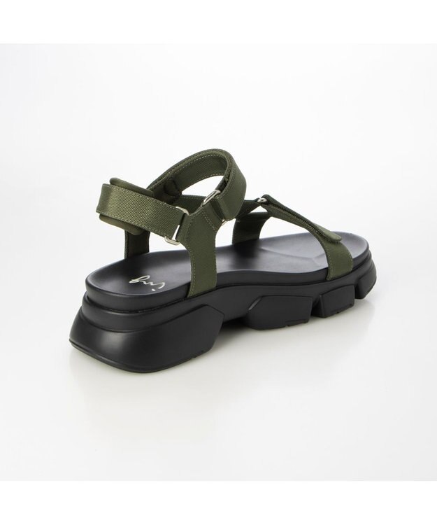 ing <ing>ボリュームソールスポーツサンダル カーキ