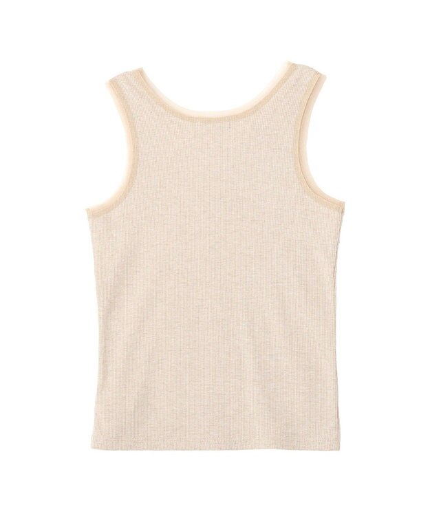 earth music&ecology エッジチュールラメテレコタンクトップ Ivory