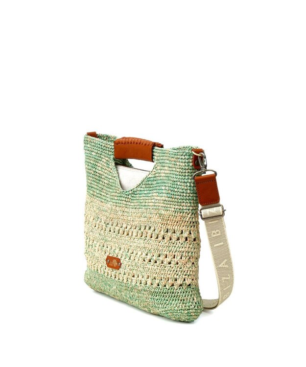 IBIZA ラフィア　2WAYバッグ エメラルドグリーン