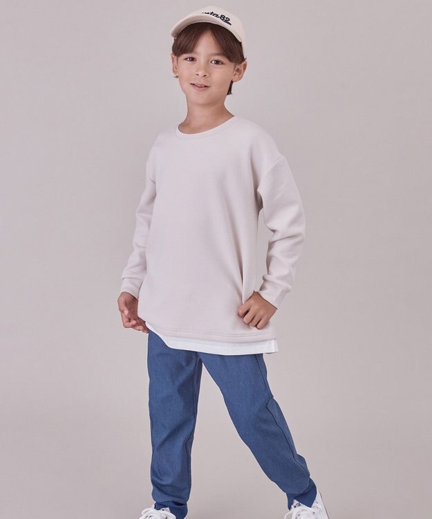 UNFILO 【110-150cm】BEAUTY FORM JERSEY スウェット(UNISEX) グレージュ