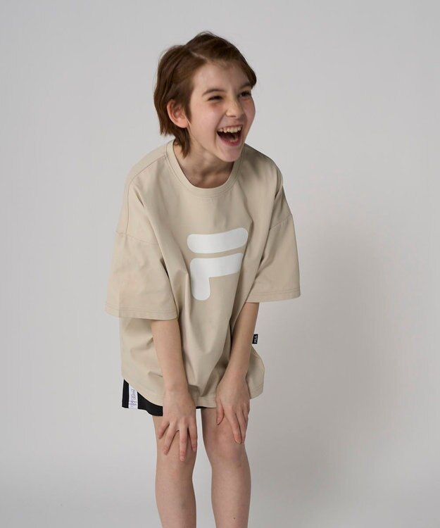 OP／FILA 【FILA】F-BOXロゴラッシュスーツ ベージュ