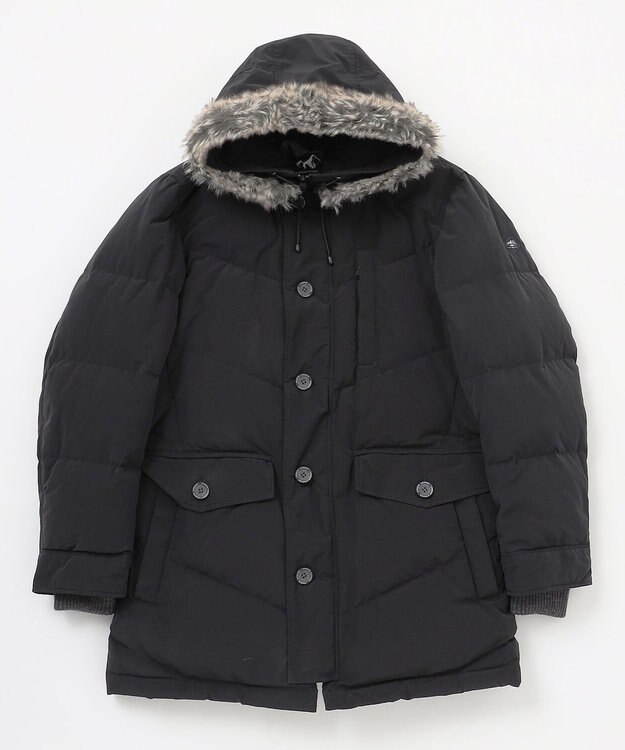 JOSEPH ABBOUD MOUNTAIN  【サスティナブル/ECO撥水/ECOファー/9ポケット/男女兼用】Pe/Nyピーチ ダウンコート ブラック系