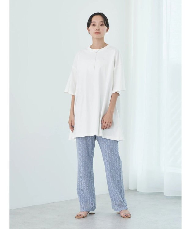 earth music&ecology オーバーフレアＴＥＥ Off White