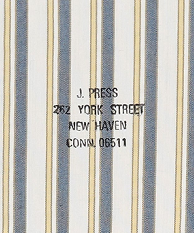 J.PRESS MEN 【クールマックス】サッカーマルチストライプ バンドカラーシャツ ブルー系1