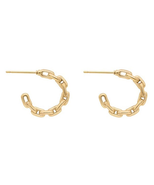 blancotokyo 【金属アレルギー対応】チェーンフープピアス GIUSTIZIA pierce ゴールド