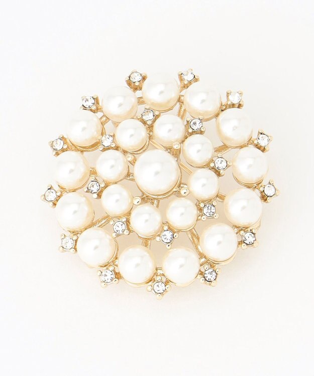 ANY 【2セット】【2WAY】パールブローチ付ネックレス ライトゴールド