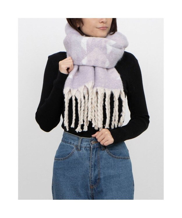 UNBILLION カシュネ cache nez / リサイクルポリオルテガ柄ジャカードストール パープル