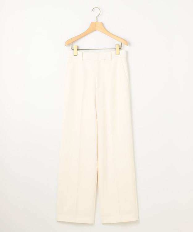 組曲 S 【WEB限定】ベーシックダブルクロス ワイドストレートパンツ アイボリー系