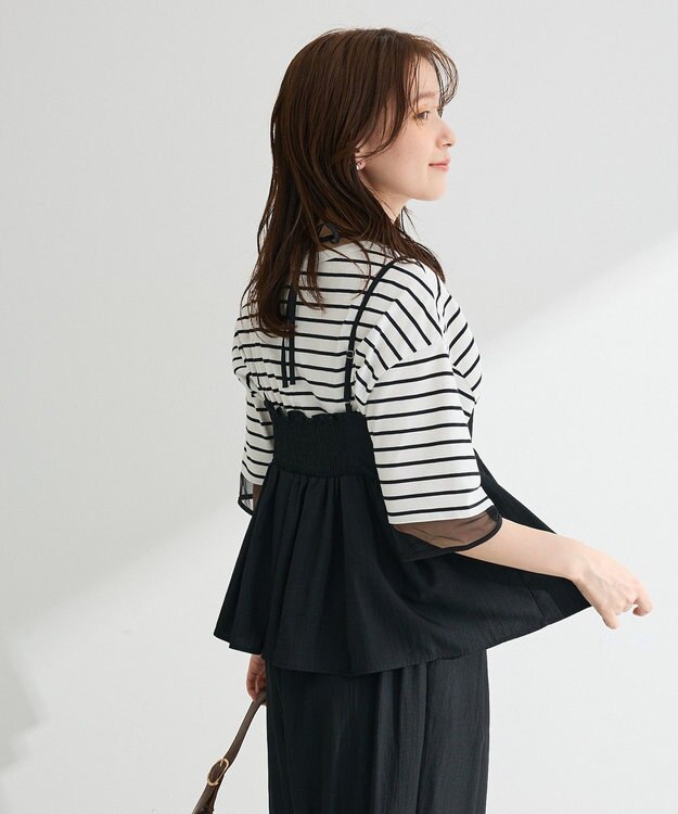 Green Parks ＳＥＴ２点キャミビスチェ＋ワイドパンツ Black