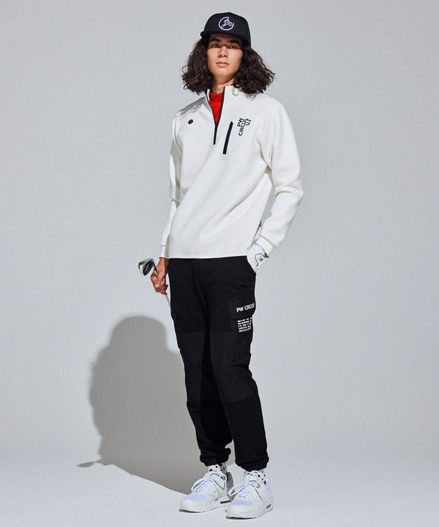 PW CIRCULUS 【MEN】裏毛カーゴジョガーパンツ ブラック系