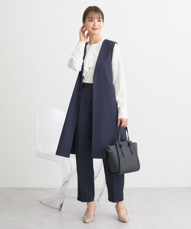 earth music&ecology 2WAYボウタイブラウス ドット