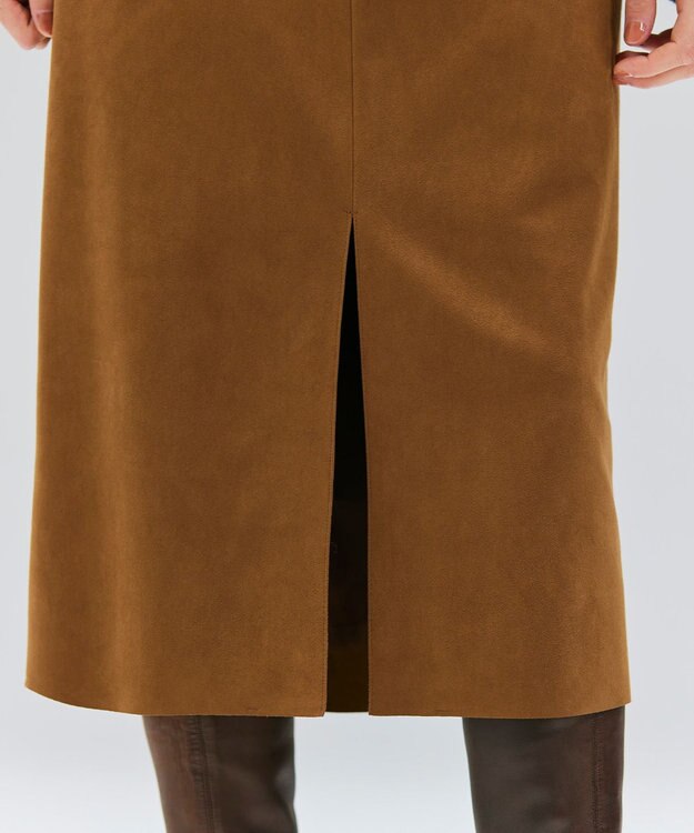 BEIGE， CISCO / フェイクスエードIラインスカート Caramel