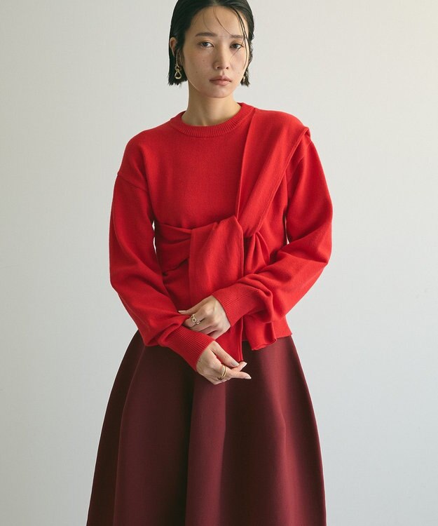 Green Parks armonia．ツイストレイヤードプルオーバー Red