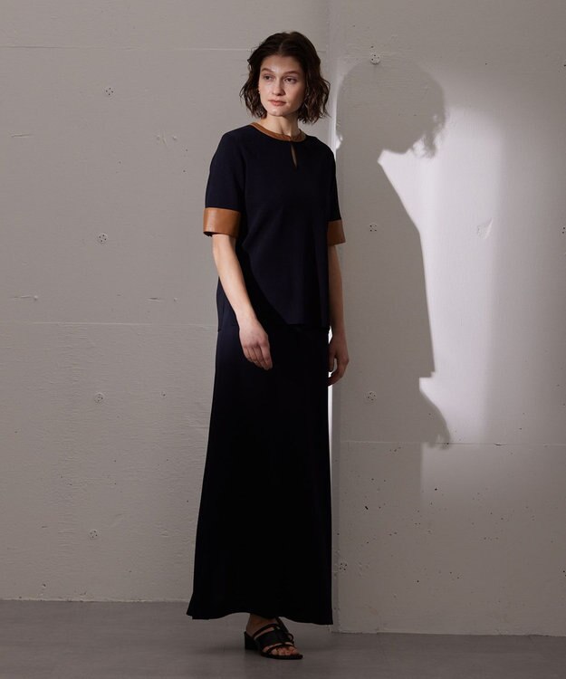 BEIGE， FLEUR / マキシスカート Navy