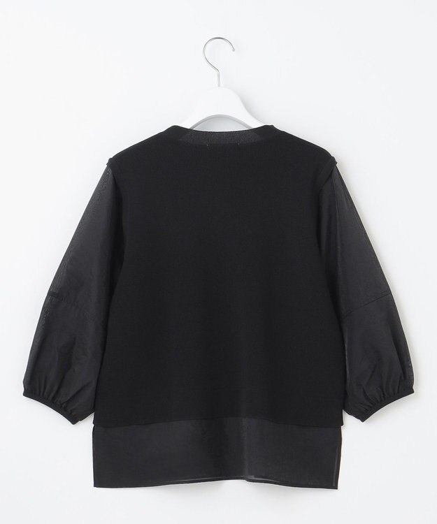 自由区 ハイツイストコットンアセテートプルオーバー ニット ブラック