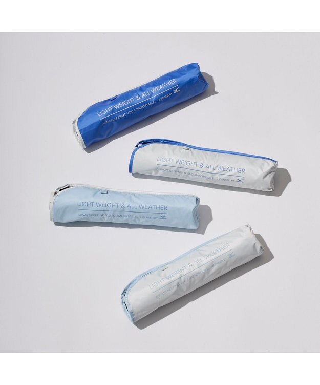 MOONBAT MIZUNO  (ミズノ) 無地 ロゴ 日傘 折りたたみ傘 パラソル 晴雨兼用 ユニセックス  軽量 一級遮光 遮熱効果 遮光率100% UV遮蔽100% ペールスカイ