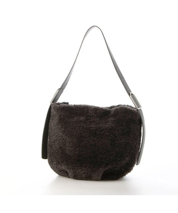 UNBILLION カシュカシュ cachecache / フリーハンドルボアショルダーバッグ ダークグレー