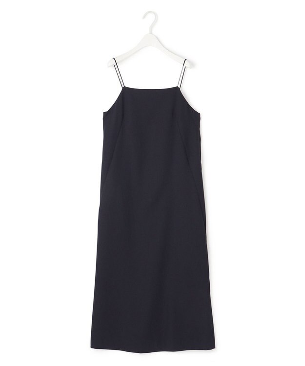 ICB 【接触冷感・UVケア・速乾・洗える】FluidBackSatin キャミソールワンピース ネイビー系