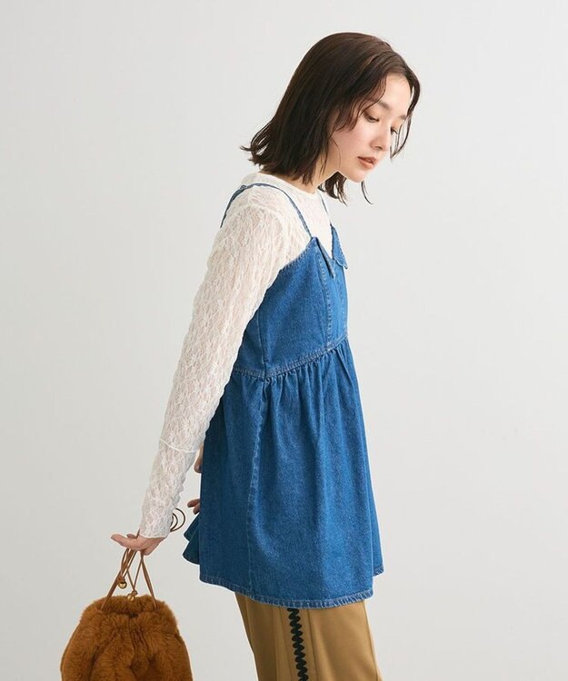 Green Parks レースプルオーバー Off White