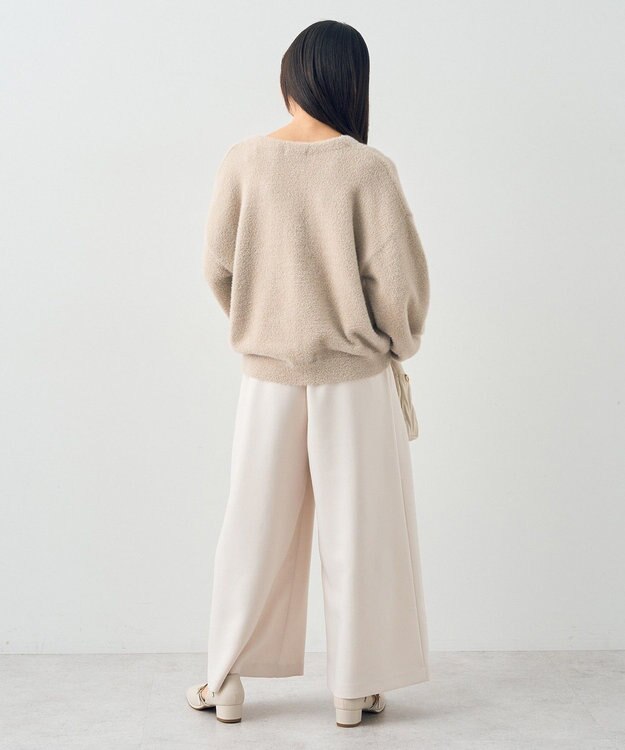 earth music&ecology ミニラメシャギーカーディガン Light Beige