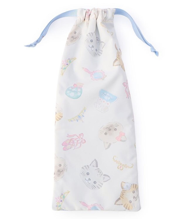 Chacott Cat半メッシュ巾着S オフホワイト