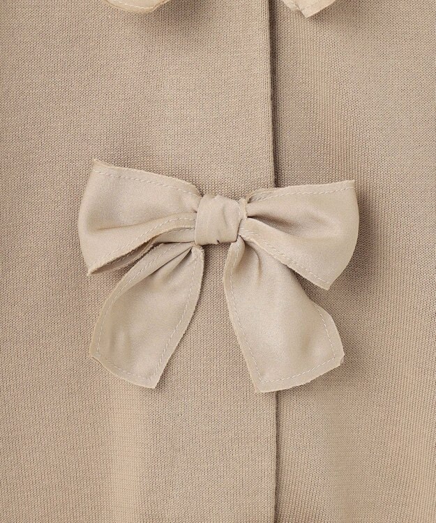 自由区 【カトリエムブーケ】Detail du ruban リボンディティールカーディガン ベージュ