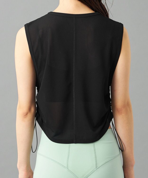 Chacott Chacott BALANCE シアーリブノースリーブTシャツ ブラック