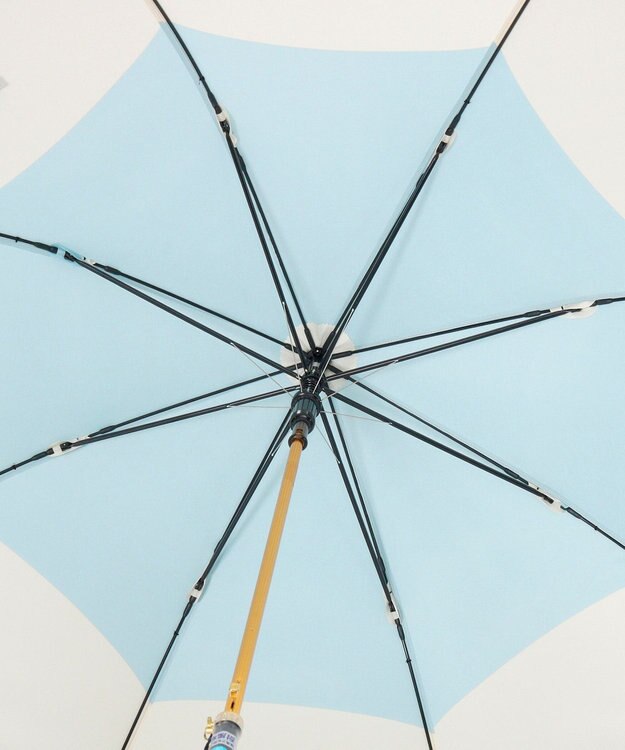 MOONBAT 【耐風】FURLA 長傘 カラーボーダー 日本製 サックスブルー