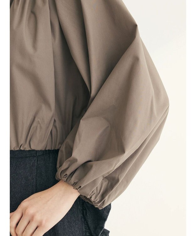 Green Parks ■ＥＳＣＡＲ　ギャザーショートプルオーバー Gray Beige