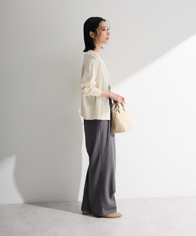 Green Parks 金釦コンパクトニットカーディガン White