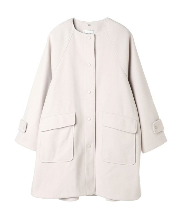 AMERICAN HOLIC 中空ＦＩＢＥＲ２ＷＡＹフード付きコート Light Gray