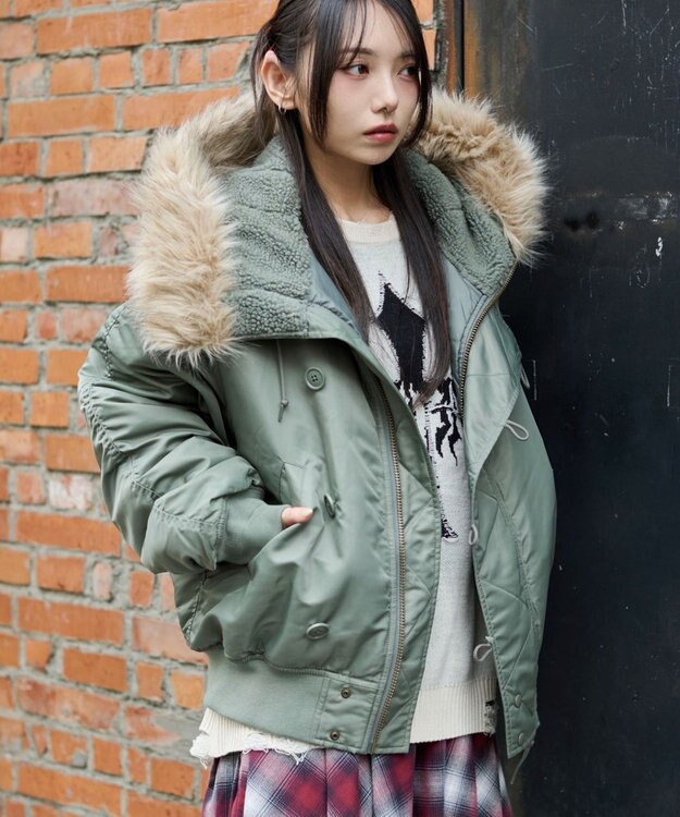 WEGO 【ユニセックス着用ITEM/MLサイズ展開】N2B カーキ