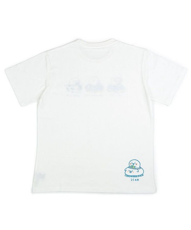 Mother garden しろたん 半袖 Ｔシャツ 《ウミウシ＆イカー》 ユニセックス ホワイト